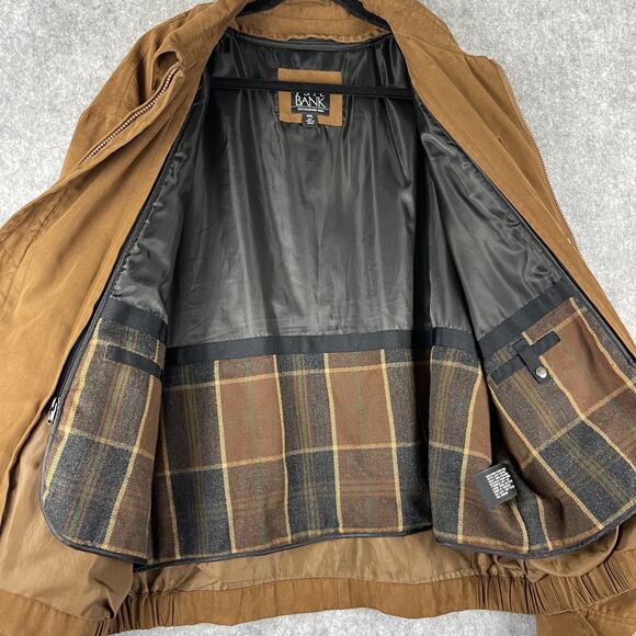 Jos A Bank Faux Suede Jacket Mens XXL Brown Removable Flannel Lining Classic Dad - Picture 9 of 16